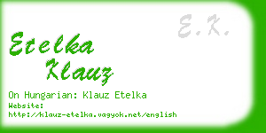 etelka klauz business card